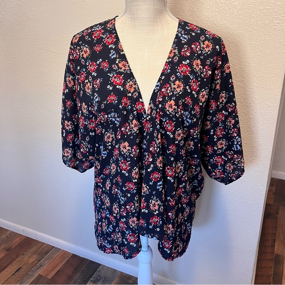 Cure Womens Kimono Multicolor Lightweight - Size Medium